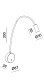гибкое бра italline de-316 white