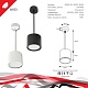 подвесной светильник reluce 53005-0.9-001ld gx53 bk