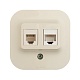 розетка двойная rj11+rj45 legrand quteo 782251