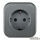 трековая розетка arte milano am-track-sockets 380022ts/es grey