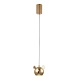 подвесной светодиодный светильник crystal lux amigo sp led gold