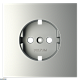 накладка для розетки с заземлением voltum s70 (сталь) vls000605