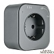 трековая розетка arte milano am-track-sockets 380022ts/es grey