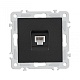 розетка телефонная rj11 arte milano 206.51-1.black