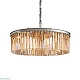 подвесная люстра delight collection 1920s odeon kr0387p-10b chrome/amber