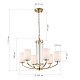подвесная люстра  st luce опал sl1403.303.06