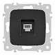 розетка rj45 arte milano 205.45-1.black