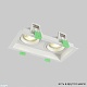 встраиваемый светильник crystal lux clt 068c2 wh