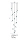 подвесная люстра molecule le7723/13s chrome