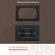розетка двойная с заземлением arte milano 206.40-2.black