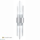 настенный светильник crystal lux atento ap2 chrome/transparente