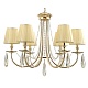 подвесная люстра crystal lux victoria sp6 gold/amber