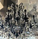 подвесная люстра crystal lux magnifico sp13 black/transparent