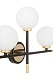 бра lumina deco marsiada ldw 6033n-3 bk+f.gd