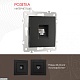 розетка rj45 arte milano 206.45-1.black
