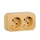 розеточный блок двойной с/з legrand quteo 782287