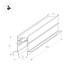 шинопровод встраиваемый arlight mag-track-4560-fdw-3000 034680