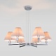 подвесная люстра eurosvet peony 60136/6 хром/серый