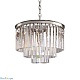 подвесная люстра delight collection 1920s odeon kr0387p-6 chrome/clear