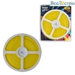 Светодиодная лента Uniel ULS-N01-2835-120LED/m-6mm-IP67-DC12V-9W/m-5M-YELLOW блистер