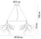 подвесная люстра arte lamp candy a7272sp-45go