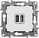 зарядка usb a-c legrand etika белый 672236
