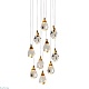 подвесной светильник crystal rock 9701p/10r brass delight collection