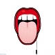 настенный светильник blow tongue led signs seletti