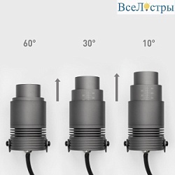 Уличный светильник Arlight ALT-RAY-ZOOM-R61-12W Warm3000 (DG, 10-60 deg, 230V) (IP67 Металл) 026447(2)