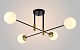 потолочная люстра crystal lux fidel pl4 black