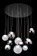 подвесная люстра molecule le7723/13s chrome