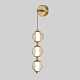 бра delight collection ob2437 brass/clear
