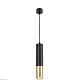 подвесной светильник lumina deco tuba ldp 1101-300 bk+gd