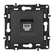 розетка rj45 arte milano 217.45-1.black