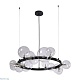 подвесная люстра crystal lux agata sp15 v2 black/transparente