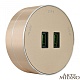 трековая розетка arte milano am-track-sockets 380011ts/usbx2 gold