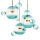 подвесная светодиодная люстра loft it bolle 2027-d3 blue