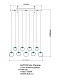 подвесная люстра molecule le7723/14l chrome
